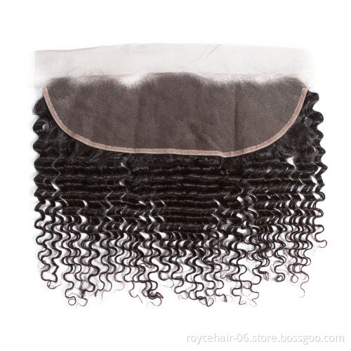 Wholesale Cheap hot sale Jerry Curly Brazilian Human Hair Lace Frontal Closure